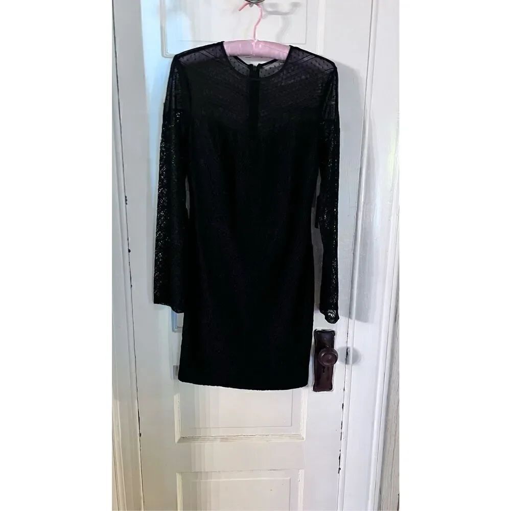 GUESS LOS ANGELES FITTED LACE COCKTAIL DRESS SIZE M NEW
